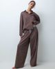 ASOS DESIGN ASOS DESIGN long sleeve woven pyjama set in brown check print - 1