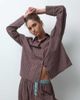 ASOS DESIGN ASOS DESIGN long sleeve woven pyjama set in brown check print - 2
