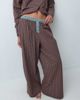 ASOS DESIGN ASOS DESIGN long sleeve woven pyjama set in brown check print - 3