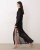 ASOS DESIGN ASOS DESIGN long sleeve wrap midi dress in black - 1
