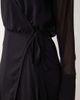 ASOS DESIGN ASOS DESIGN long sleeve wrap midi dress in black - 3