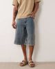 ASOS DESIGN ASOS DESIGN longer length denim jorts in mid wash blue with tint - 1