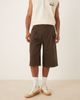 ASOS DESIGN ASOS DESIGN longer length denim jorts with box pleat in brown wash - 3