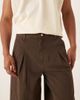 ASOS DESIGN ASOS DESIGN longer length denim jorts with box pleat in brown wash - 4