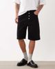 ASOS DESIGN ASOS DESIGN longer length jorts in black twill with exposed buttons - 2