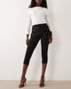 ASOS DESIGN ASOS DESIGN longline capris with sequin sash waist in black - 1