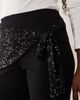 ASOS DESIGN ASOS DESIGN longline capris with sequin sash waist in black - 4