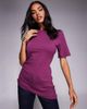 ASOS DESIGN ASOS DESIGN longline cinched asymmetric tee in fig-Purple - 1