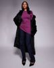 ASOS DESIGN ASOS DESIGN longline cinched asymmetric tee in fig-Purple - 3