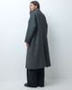 ASOS DESIGN ASOS DESIGN longline double breasted brushed coat in herringbone-Black - 3