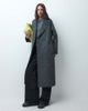 ASOS DESIGN ASOS DESIGN longline double breasted brushed coat in herringbone-Black - 4