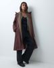 ASOS DESIGN ASOS DESIGN longline rain coat with borg liner in mushroom-Brown - 1