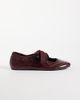 ASOS DESIGN ASOS DESIGN Loom lace-up ballet flats in burgundy-Red - 1