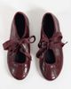 ASOS DESIGN ASOS DESIGN Loom lace-up ballet flats in burgundy-Red - 2