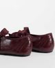 ASOS DESIGN ASOS DESIGN Loom lace-up ballet flats in burgundy-Red - 4