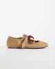 ASOS DESIGN ASOS DESIGN Loom lace-up ballet flats in taupe suedette-Neutral - 1