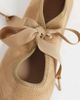 ASOS DESIGN ASOS DESIGN Loom lace-up ballet flats in taupe suedette-Neutral - 2