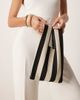 ASOS DESIGN ASOS DESIGN loop through clutch bag in black and cream stripes-Multi - 4