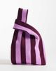 ASOS DESIGN ASOS DESIGN loop through clutch purse in pink and burgundy stripes-Multi - 1