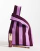 ASOS DESIGN ASOS DESIGN loop through clutch purse in pink and burgundy stripes-Multi - 2