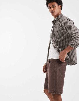 ASOS DESIGN ASOS DESIGN loose denim jorts in washed brown