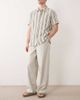 ASOS DESIGN ASOS DESIGN loose elasticized pants with pleats in stone herringbone-Neutral - 1