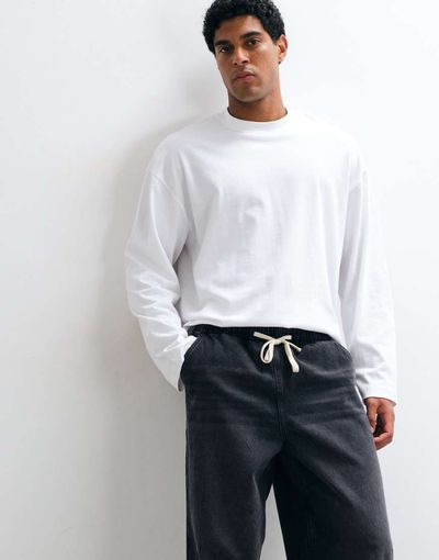 ASOS DESIGN ASOS DESIGN loose jeans in black with tie waist