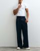 ASOS DESIGN ASOS DESIGN loose leg dress pants with buckle belt in navy - 1