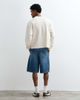 ASOS DESIGN ASOS DESIGN loose longer length jorts in light wash blue with pintuck - LBLUE - 4