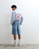 ASOS DESIGN ASOS DESIGN loose longer length jorts with pintucks in mid wash blue - 3
