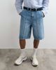ASOS DESIGN ASOS DESIGN loose longer length jorts with pintucks in mid wash blue - 4