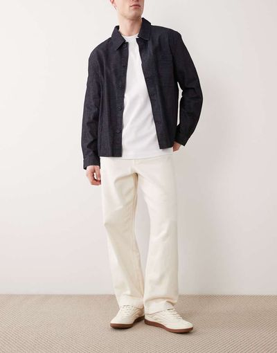 ASOS DESIGN ASOS DESIGN loose pants in ecru with belt-White