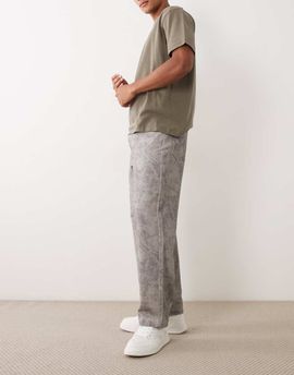 ASOS DESIGN ASOS DESIGN loose pants in fuzzy print-Multi