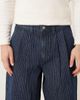 ASOS DESIGN ASOS DESIGN loose pinstripe jeans in raw wash with pleats-Blue - 4