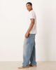 ASOS DESIGN ASOS DESIGN Loose straight dirty midwash jean-Blue - 3