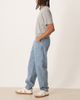 ASOS DESIGN ASOS DESIGN loose straight fit subtle green tint light wash jeans-Blue - 3