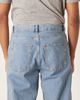 ASOS DESIGN ASOS DESIGN loose straight fit subtle green tint light wash jeans-Blue - 4