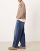 ASOS DESIGN ASOS DESIGN loose straight jeans in dark blue overdye - 3