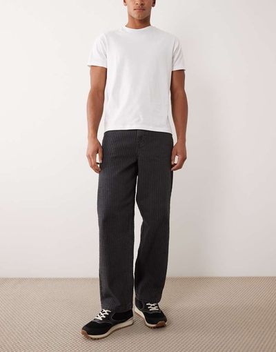ASOS DESIGN ASOS DESIGN loose textured jeans in washed black