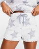 ASOS DESIGN ASOS DESIGN lounge mix & match star bleached sherpa short in blue-White - 1
