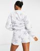 ASOS DESIGN ASOS DESIGN lounge mix & match star bleached sherpa short in blue-White - 2