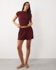 ASOS DESIGN ASOS DESIGN lounge ribbed mix & match pajama short in fig-Purple - 1