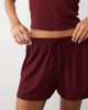 ASOS DESIGN ASOS DESIGN lounge ribbed mix & match pajama short in fig-Purple - 2