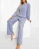 ASOS DESIGN ASOS DESIGN lounge teddy borg sweat & pants set in dusky blue - 1