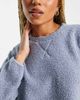 ASOS DESIGN ASOS DESIGN lounge teddy borg sweat & pants set in dusky blue - 3