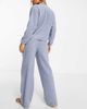 ASOS DESIGN ASOS DESIGN lounge teddy borg sweat & pants set in dusky blue - 4