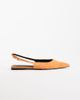 ASOS DESIGN ASOS DESIGN Lovestruck real suede pointed slingback ballet flats in orange - 2
