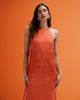 ASOS DESIGN ASOS DESIGN low back halter midi dress with waist embroidery in orange - 4