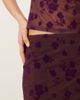 ASOS DESIGN ASOS DESIGN low rise flocked floral maxi skirt in fig-Purple - 3