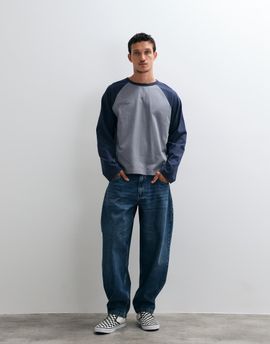 ASOS DESIGN ASOS DESIGN low rise slim barrel jeans in dark wash blue